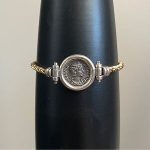 Vintage Silver and Gold Coin Bracelet